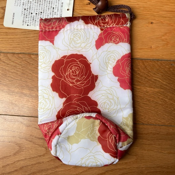 NWT Kotohana From Japan Floral Multicolor Drawstring Pouch - Picture 6 of 7